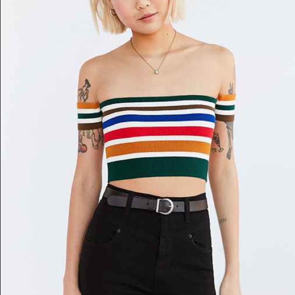 UO striped crop top